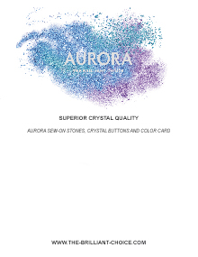 Aurora Sew-on Stones Crystal Buttons & Color Card