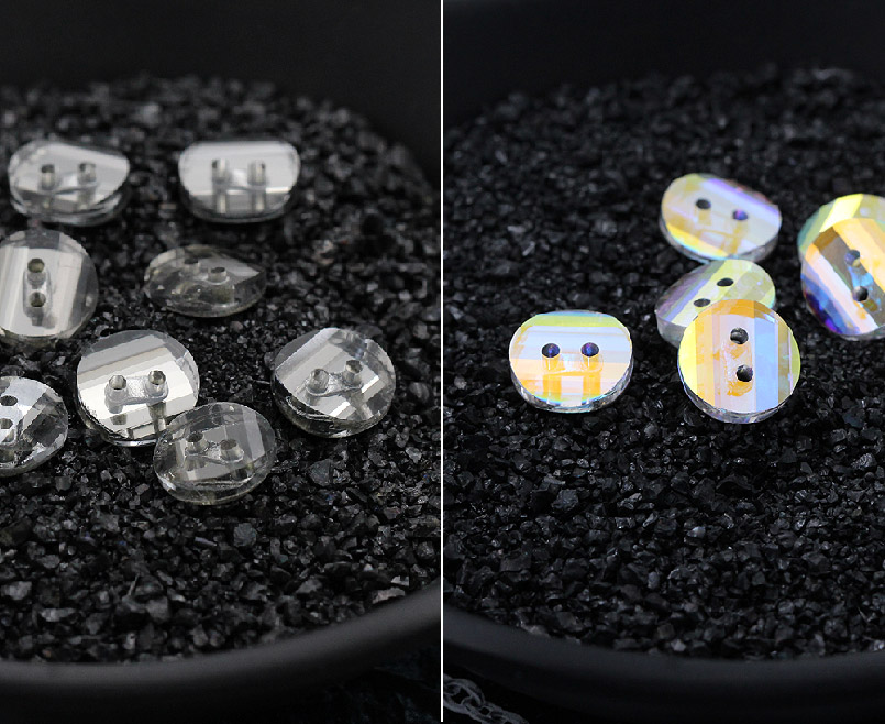 Aurora crystal buttons