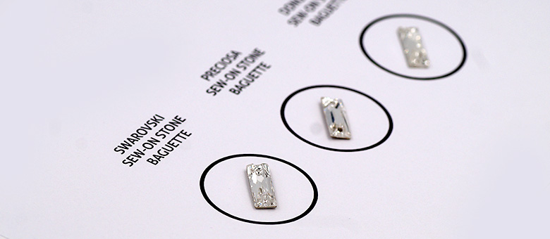 crystal baguette sew-on stones